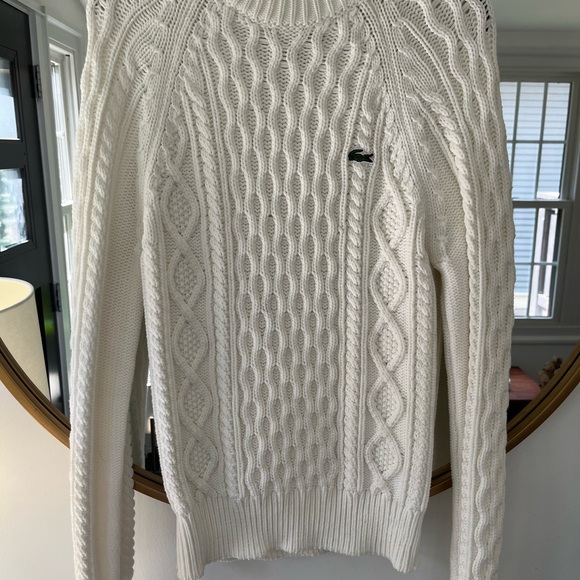 Lacoste Live!
Cable Knit Sweater 
Men’s Small (EU 2)
White/Ivory - Picture 2 of 3